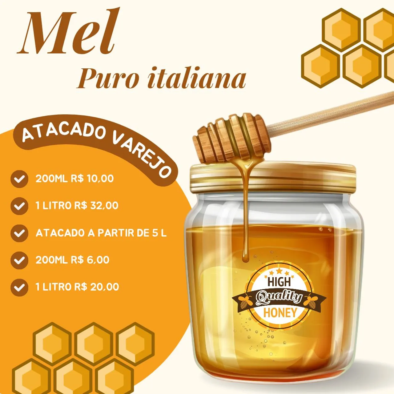 Mel Puro de Italiana - Atacado e Varejo