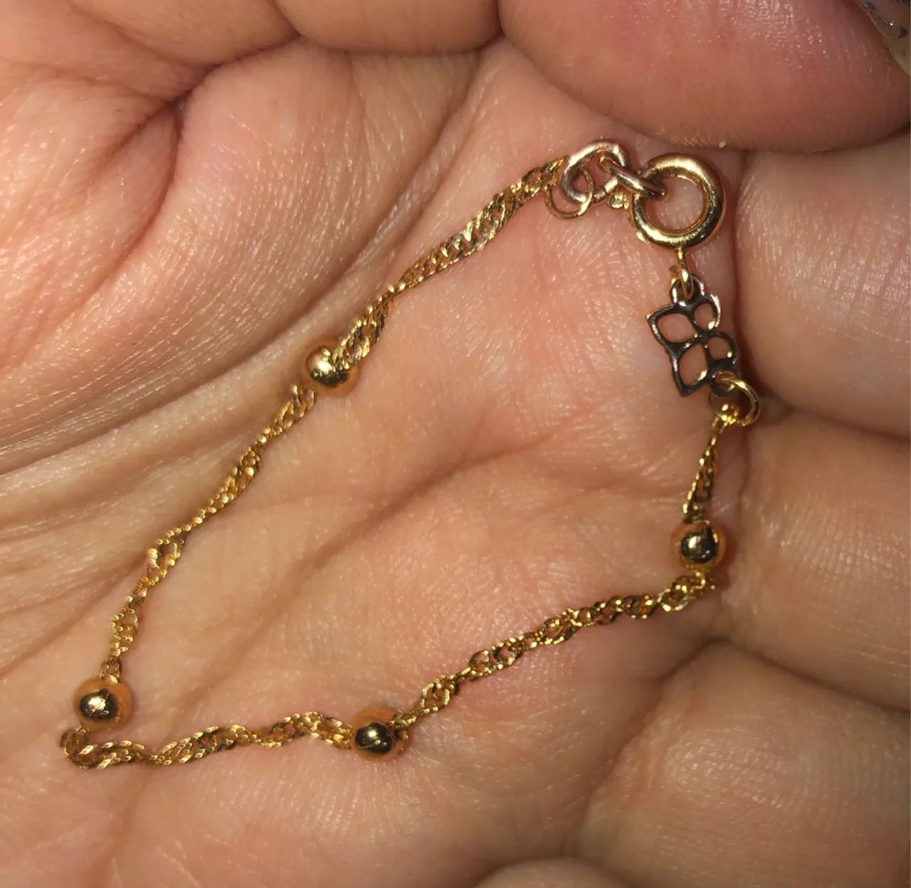 Pulseira Rommanel infantil banhada a ouro nova  - Foto 2