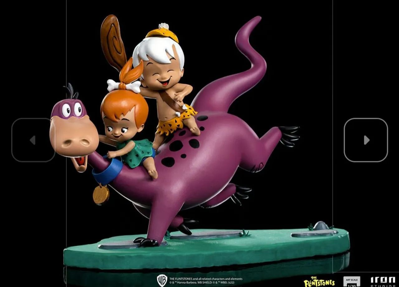 Dino Pedrita e Bam Bam Flintstones Iron Studios - Foto 2