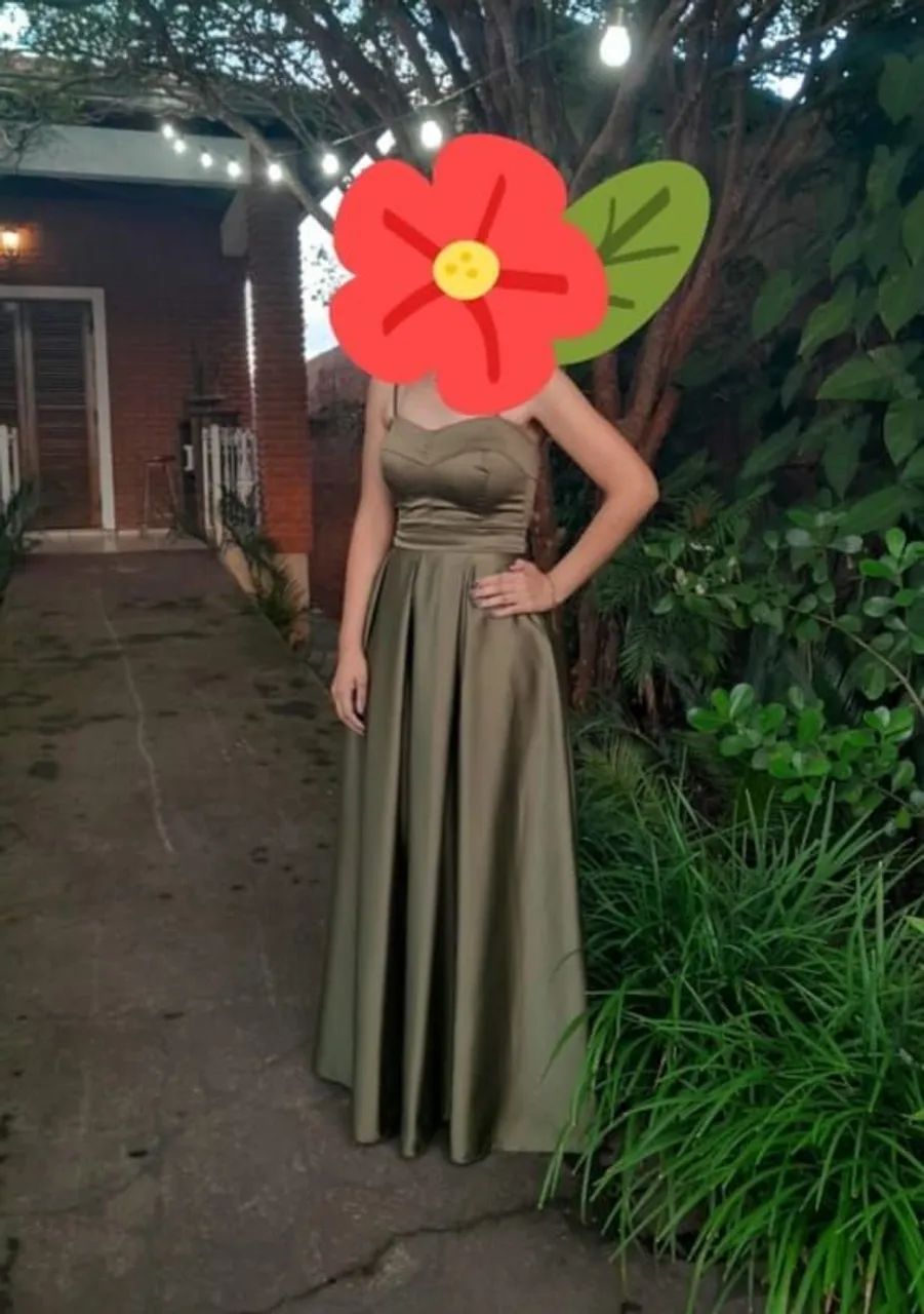 Vestido de Festa Verde Elegante - Foto 2