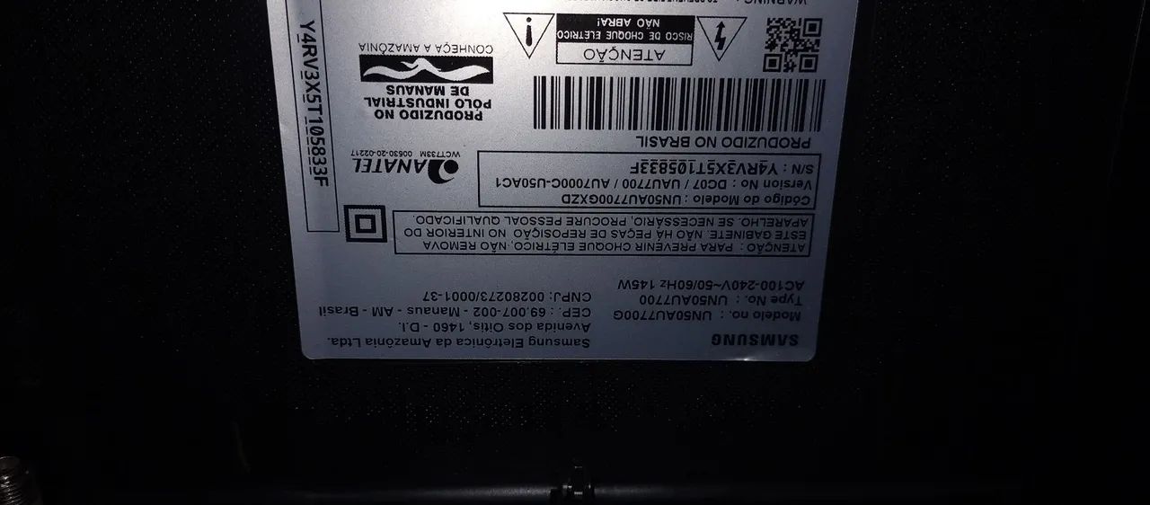 Tv Samsung UN50 AU7700 tela quebrada  - Foto 4