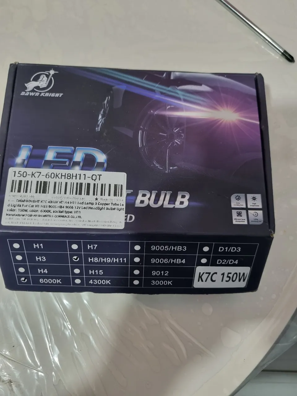 Kit LED Farol DAWN KNIGHT K7C 150W