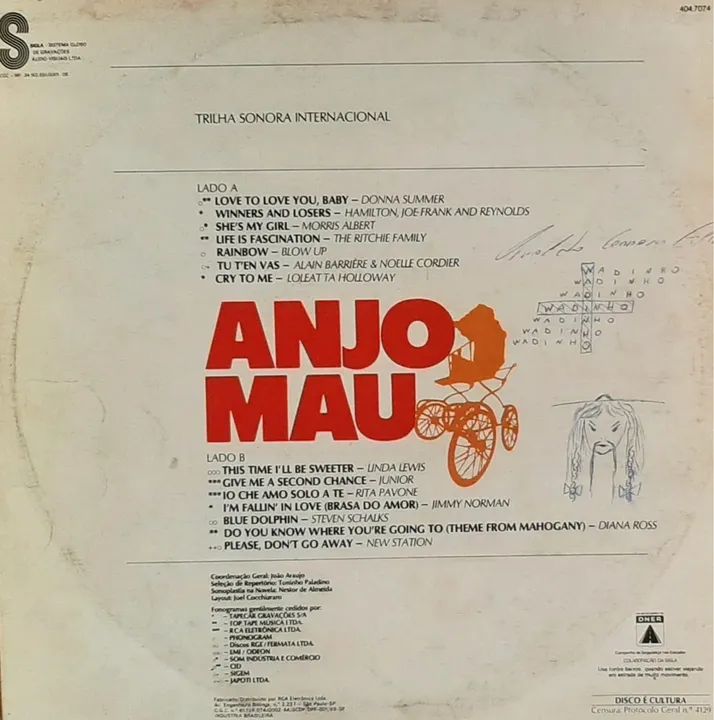 LP Vinil: Trilha Sonora da novela Anjo Mau - Foto 2