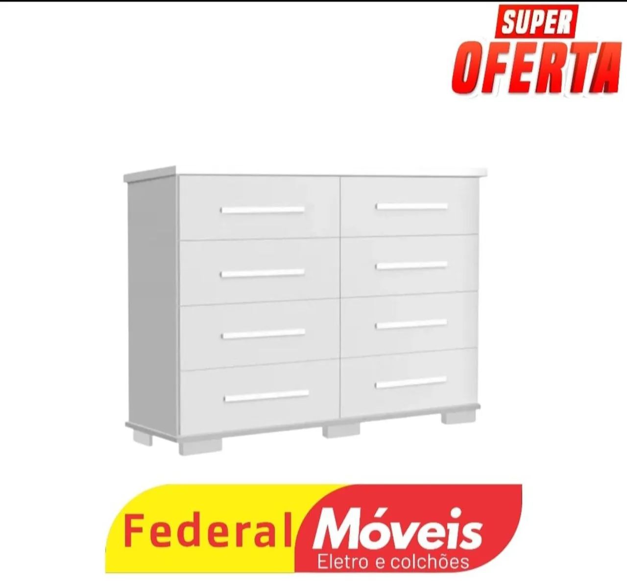 Cômoda 8 Gavetas Nova - Perfeita para Organização Completa!