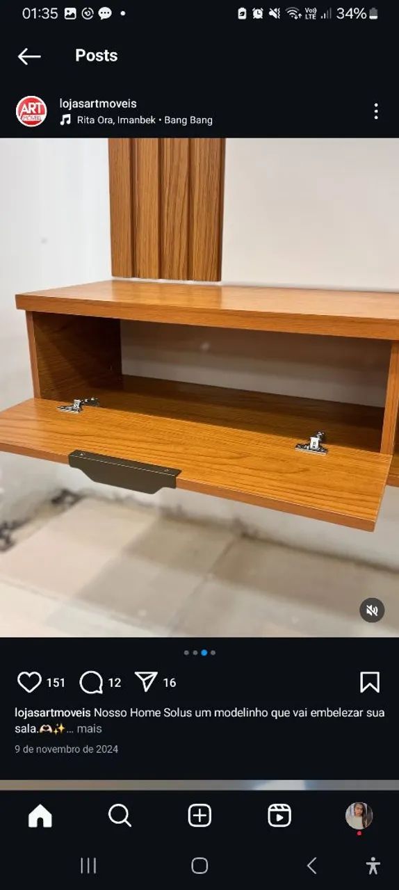 Painel para TV 55 polegadas com ripado - Foto 3