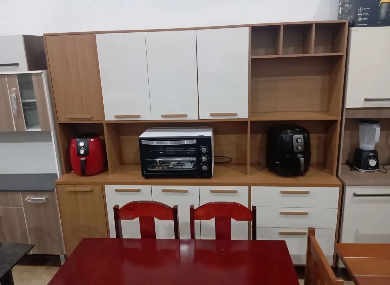 Armário de cozinha 9 portas 2 gavetas