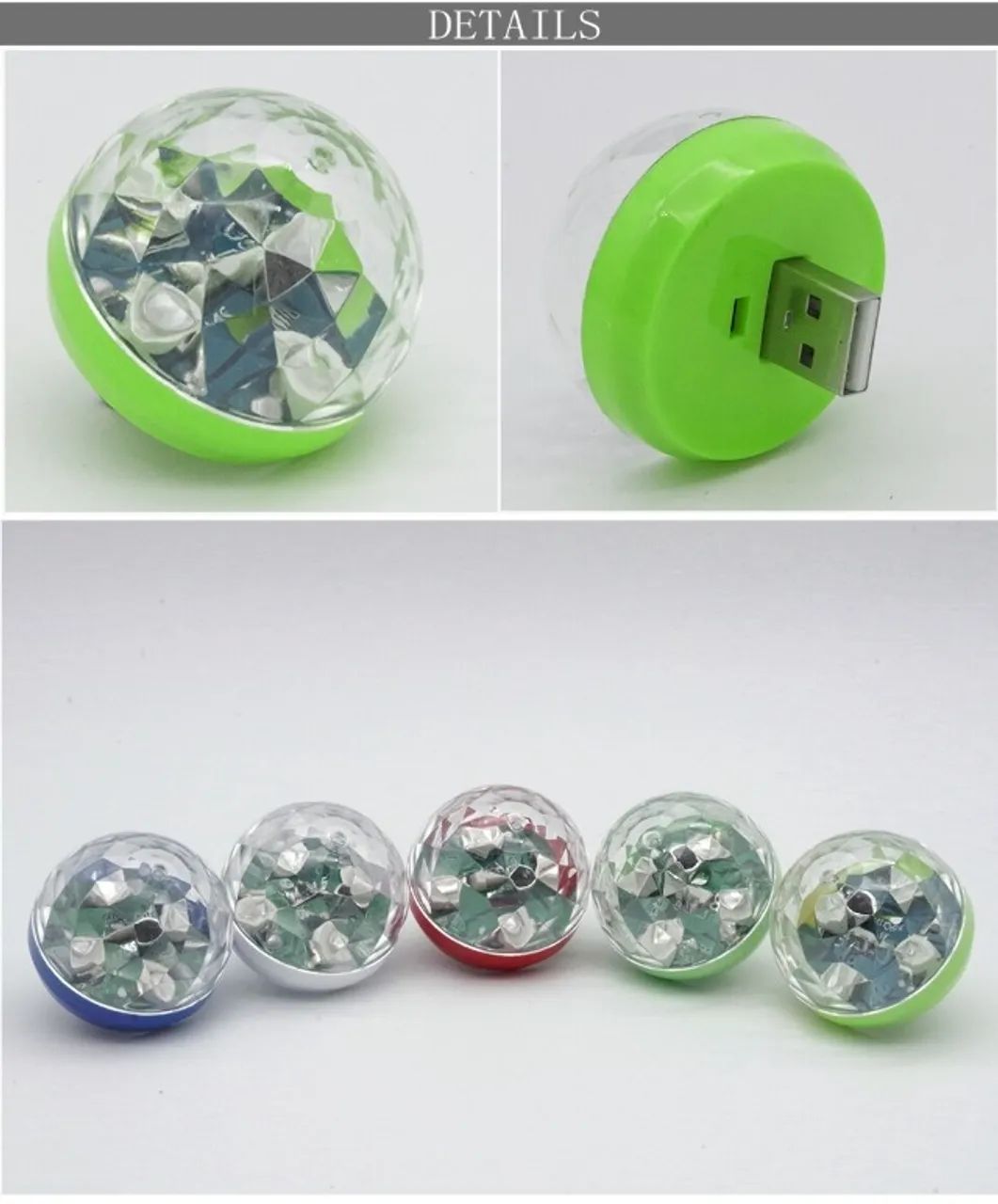 Mini Lâmpada Led Globo Giratória Rgb Magic Ball Para Celular - COD 982 - Foto 5
