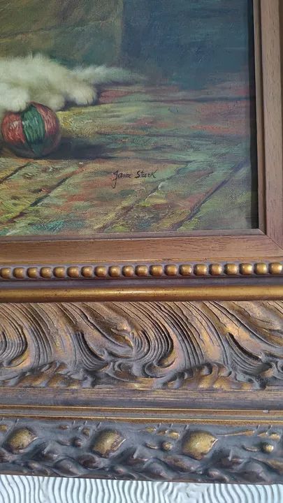 Quadro com pintura antiga de gatinhos - Foto 2