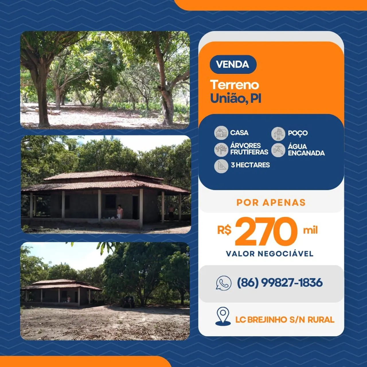 Terreno com casa em União -PI