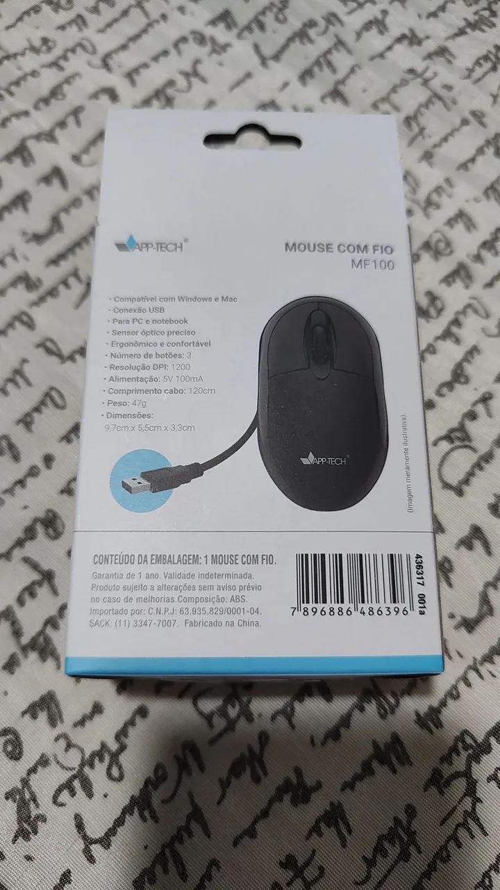 Mouse com Fio APP-TECH 1200 DPI - Foto 2