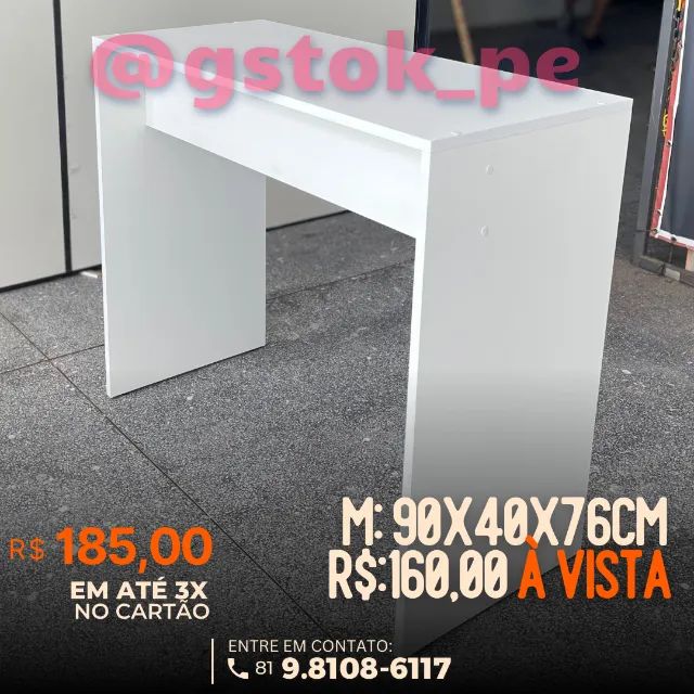 Escrivaninha Branca com Gaveta - Foto 4