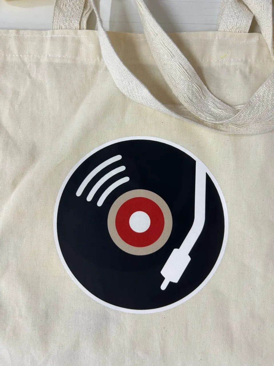 Bolsa de Algodão cru Vitrola Vinil