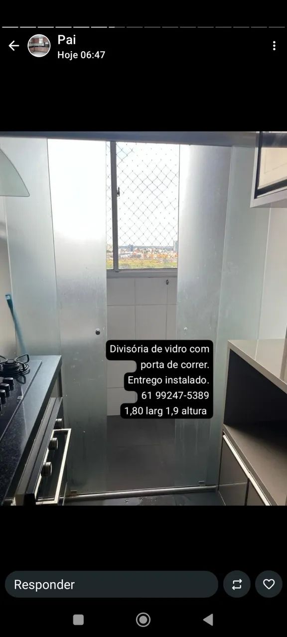 Vendo porta de blindex 