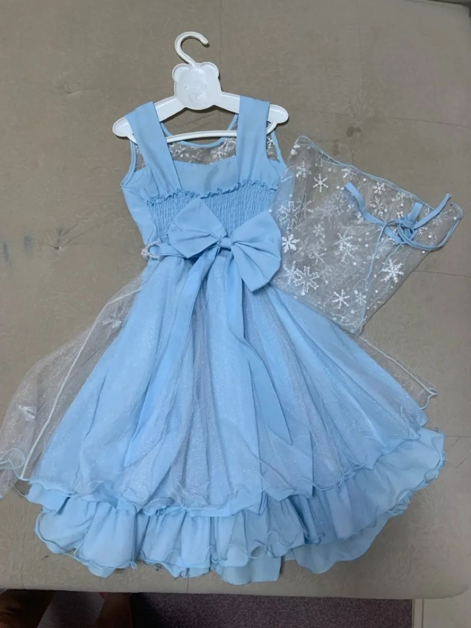 Vestido Infantil Frozen Elsa - Festa Luxo  - Foto 4