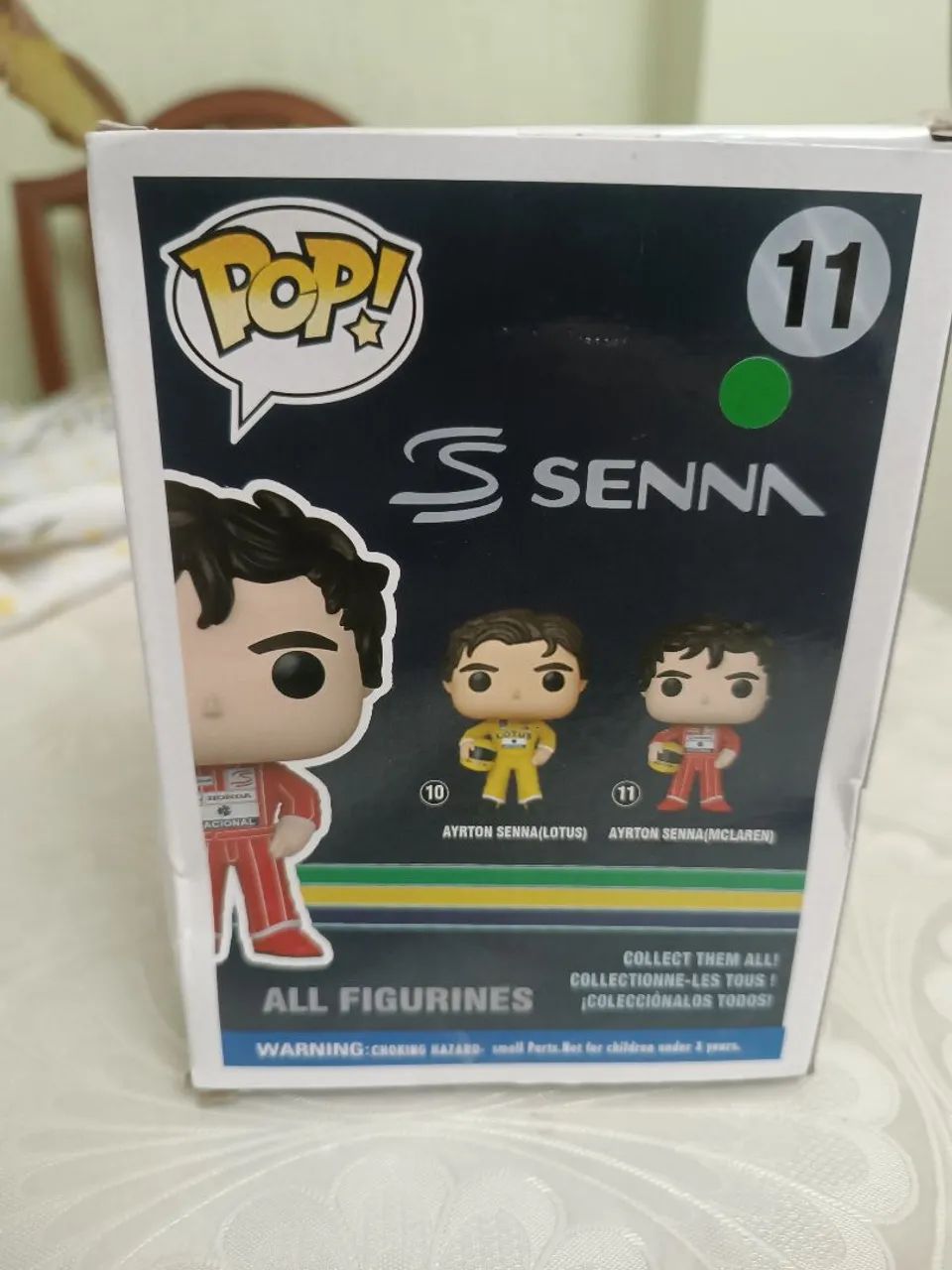 Boneco Funko Pop, Ayrton Senna, com macacão da Maclaren, n° 11 - Foto 3