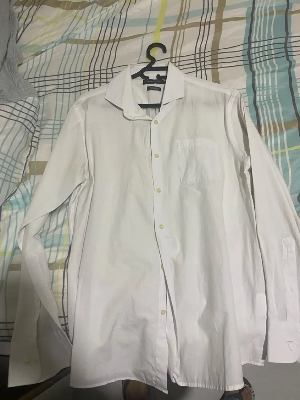 Camisa social branca de manga longa