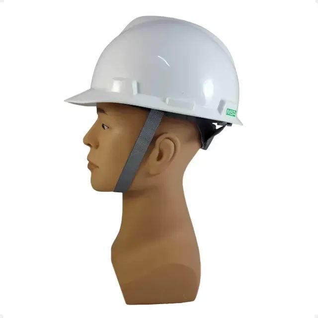 Capacete Branco Msa V-gard Carneira Push Key Jugular Obra Ca - Foto 2