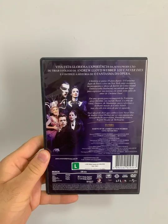 DVD Love Never Dies - O Fantasma da Ópera - Foto 3
