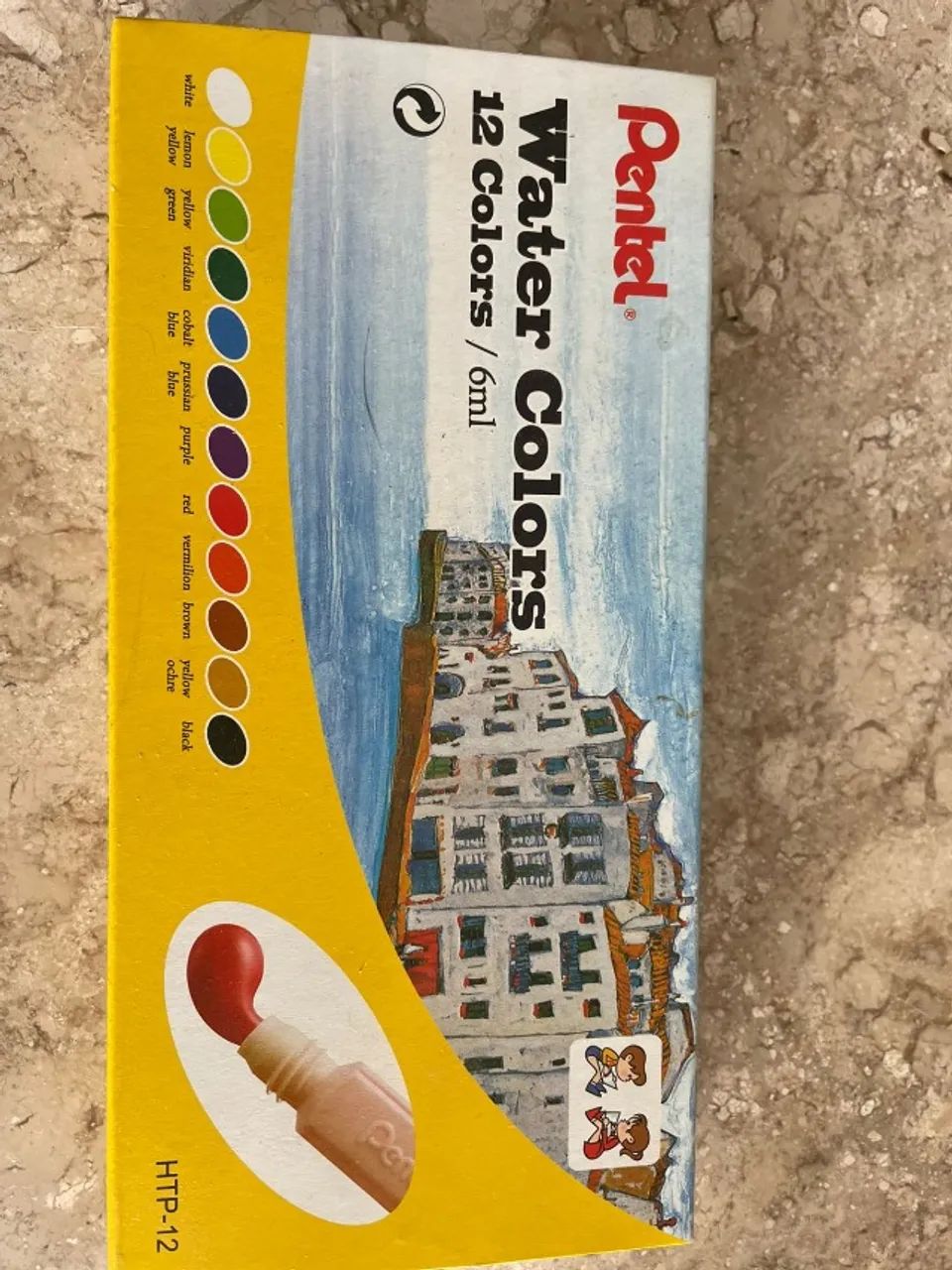 Estojo de tinta de aquarela Pentel 12 cores