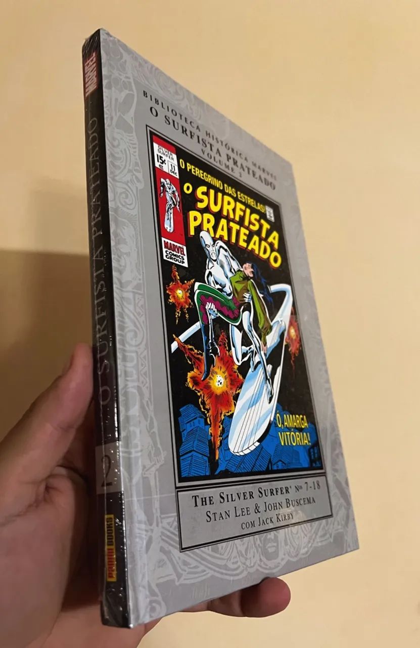 Surfista prateado biblioteca histórica Marvel completa e lacradas, volume 1 e 2  - Foto 2