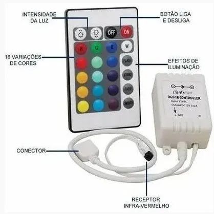 Fita LED 12V 5m Neon RGB LT-F067 - Foto 2