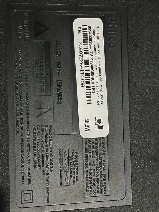 Placa TV philco ptv40G65RCH Led Roku