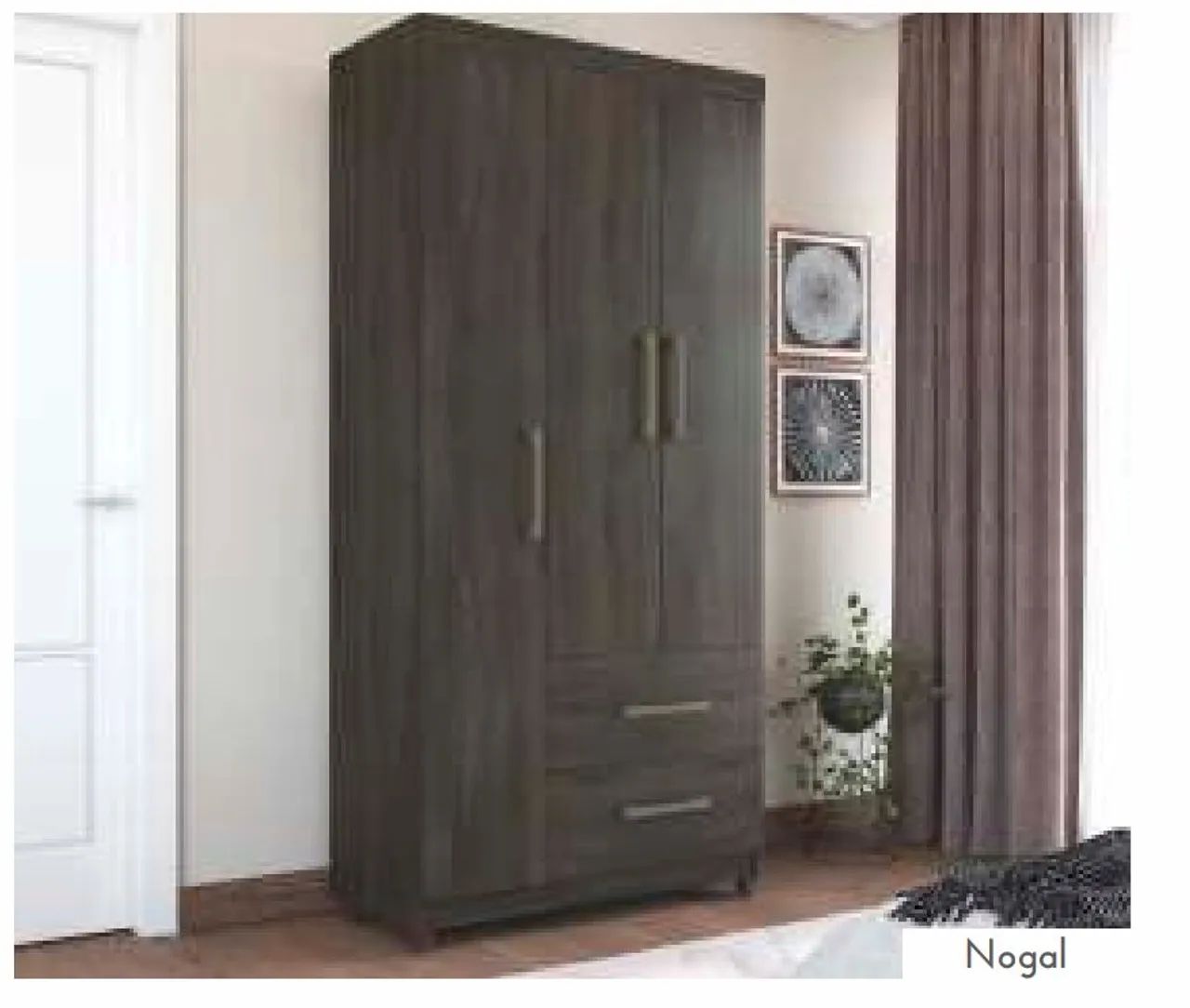 Guarda-Roupa 3 Portas com 2 Gavetas - Foto 2