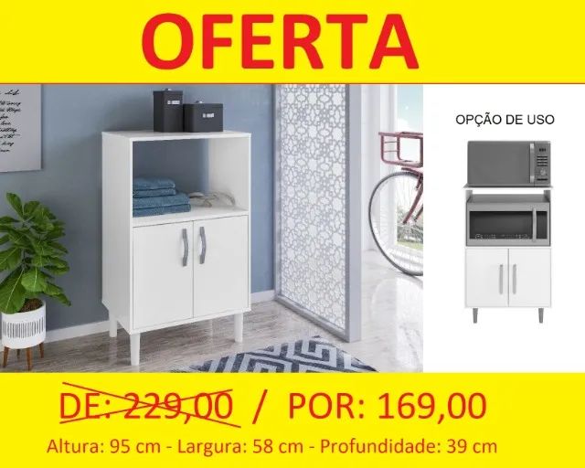 Balcão com espaço para micro-ondas