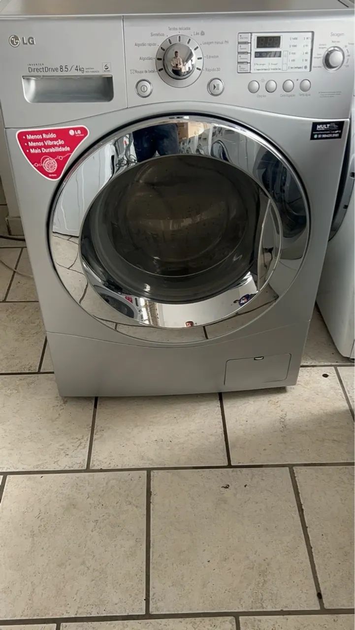 Lava e seca LG 8,5 kg inverter prata 