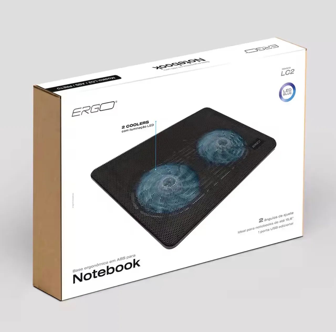 Suporte para notebook - 2 fans coolers  - Foto 3