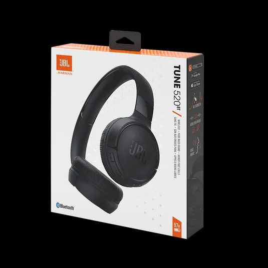 FONE JBL BLUETOOTH TUNE520BT PRETO - JBLT520BTBLK - LOJA DADO DIGITAL