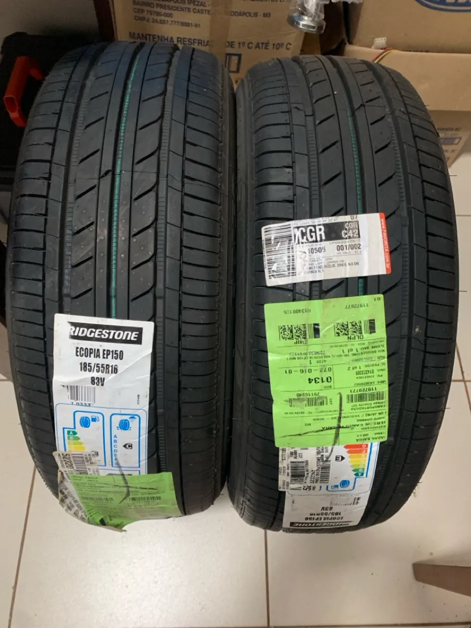 Pneus Bridgestone Ecopia EP150 185/55R16 - Novos
