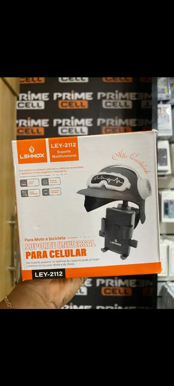 Suporte Universal com proteção pra sol e chuva para Celular - Moto e Bicicleta