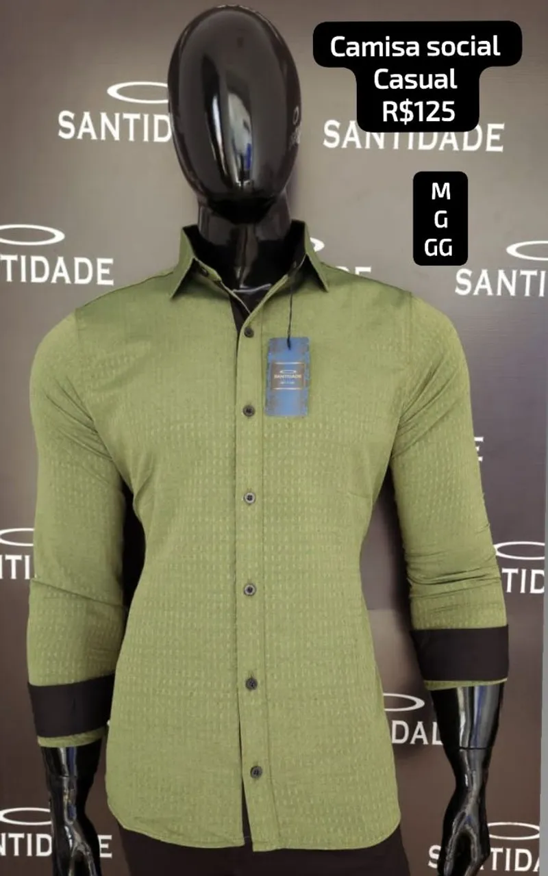 Camisa Social Casual Verde - Santidade