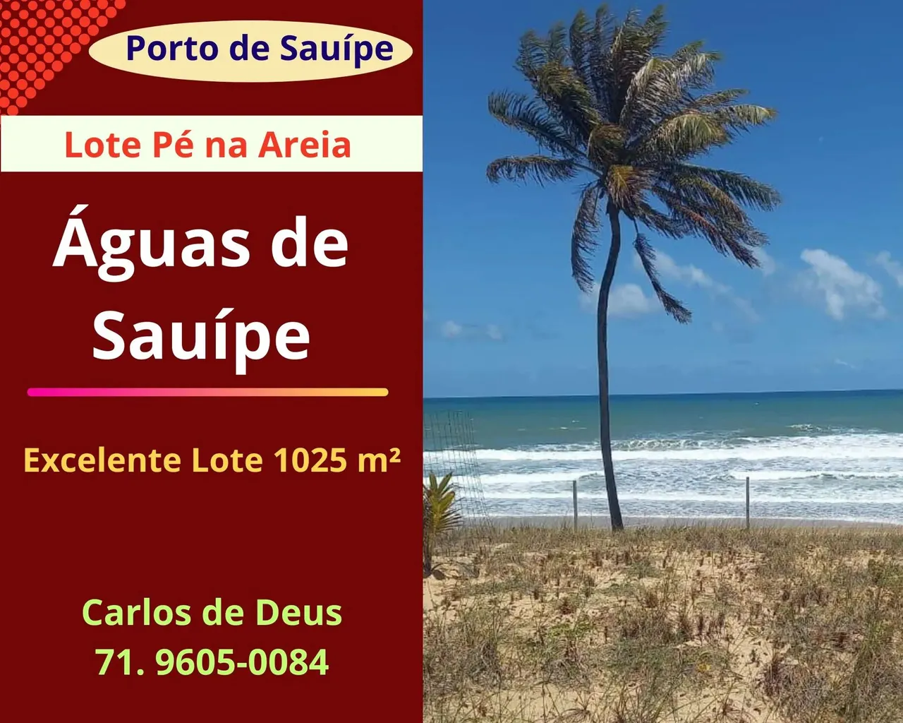 Condomínio Águas de Sauípe, Lote 1025 m², escriturado, , Porto Sauípe, Frete Mar, pé na