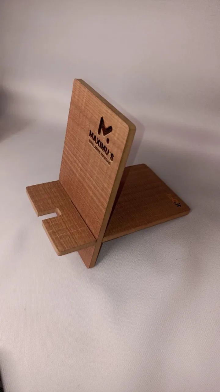 Kit 10 suporte celular mesa MDF 6mm ideal brinde ou revenda - Foto 3