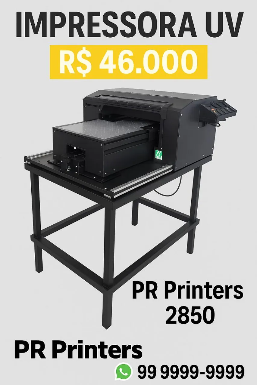 Impressora UV R$ 46.000 - PR Printers 2850