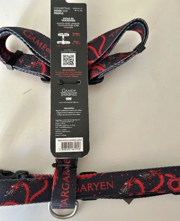 Peitoral H Targaryen Game of Thrones Zee Dog - Foto 2