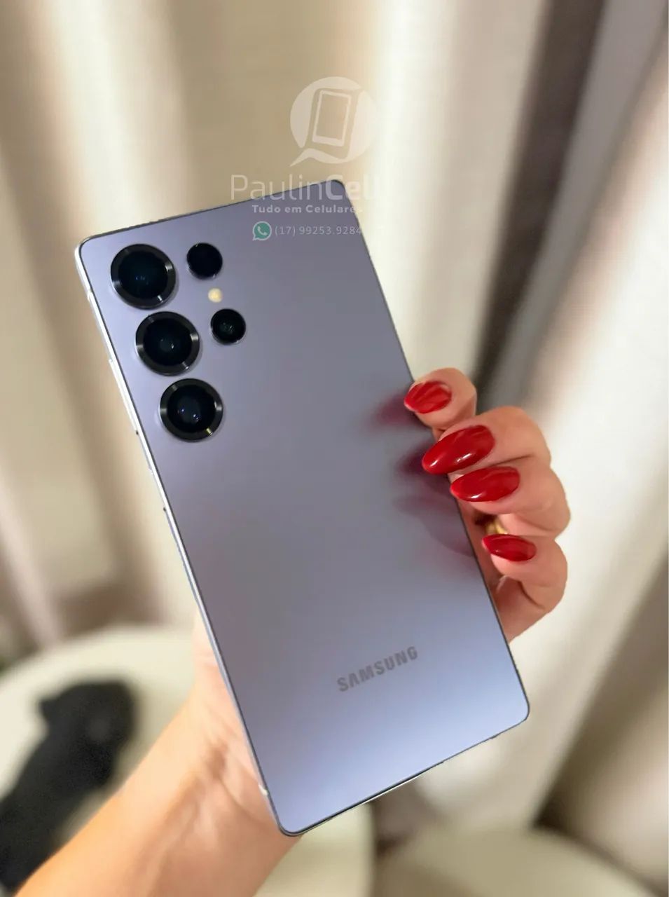 Galaxy S25 Ultra 256gb azul completo nota garantia - Celulares e