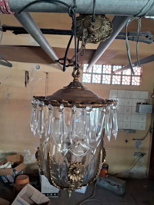 Lustre de Cristal Antigo - Foto 4