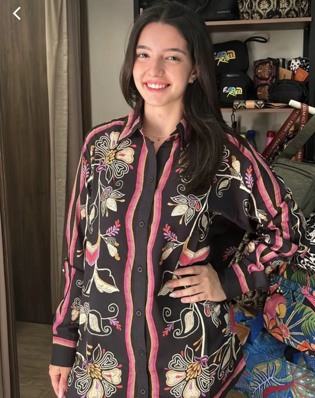 camisa lenço estampada lia