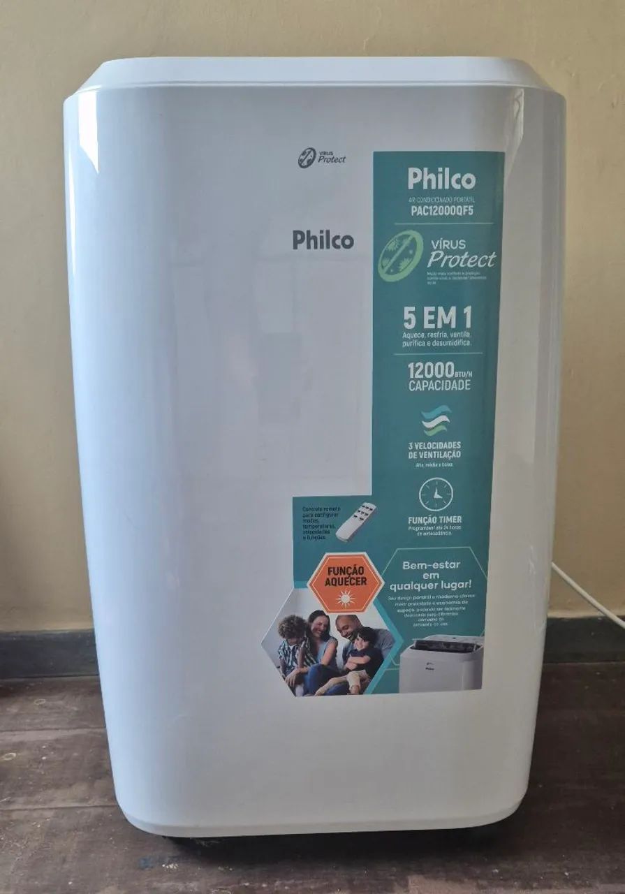 Ar Condicionado Portátil Philco 12000 BTU/h - 5 em 1