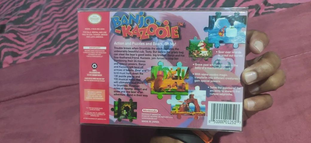 Banjo kazooi N64 original com Caixa replica - Foto 4