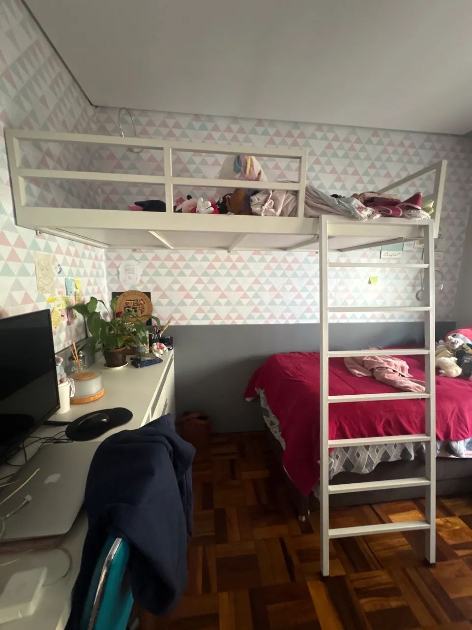 Iron Loft Bed with Ladder