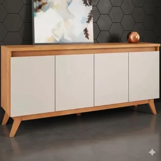 Buffet Mel/Off White (entrega grátis)