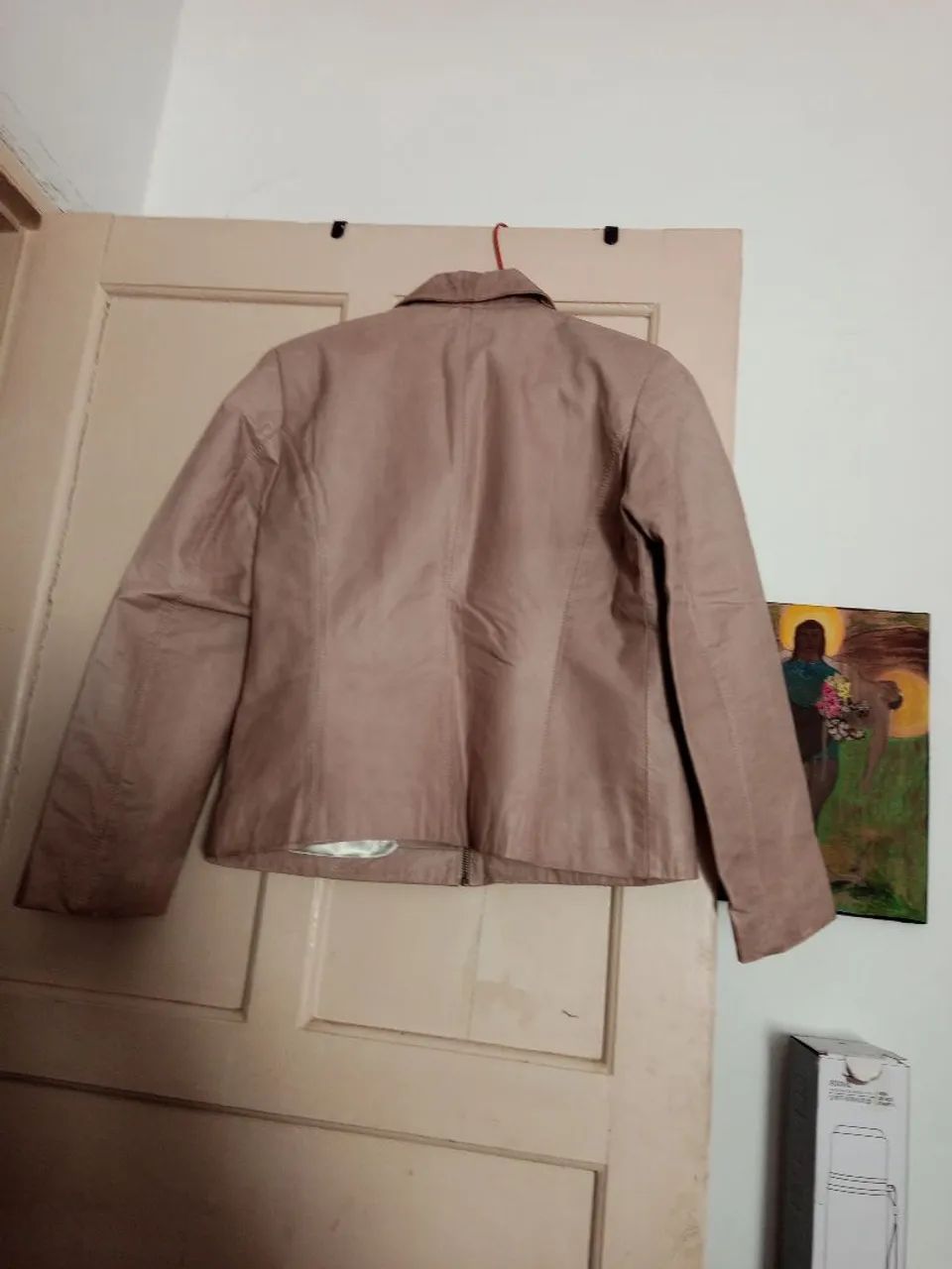 Casaco de couro marrom - Foto 5