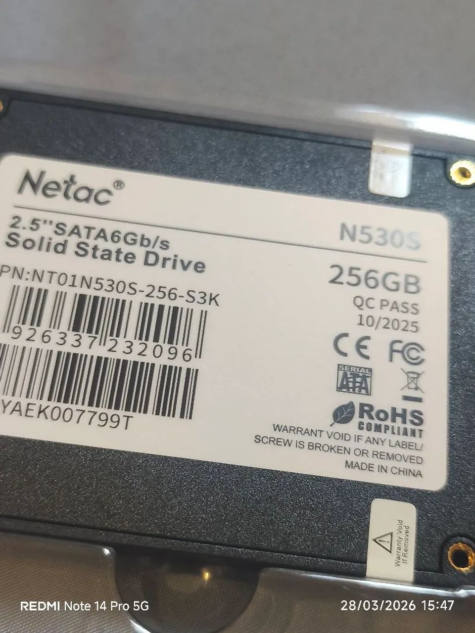 SSD 256GB (LACRADO) - Foto 5