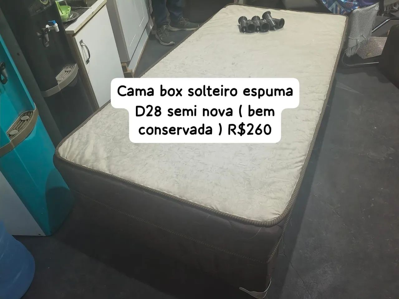 CAMA BOX SSOLTEIRO ESPUMA D28 SEMI NOVA R$280- Entrego 
