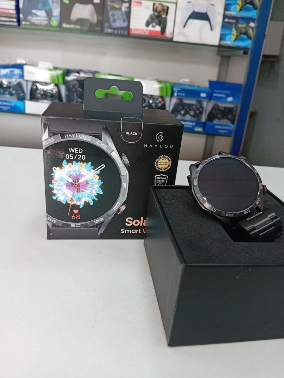 Relógio haylou NFC GPS  de metal resistência a água 