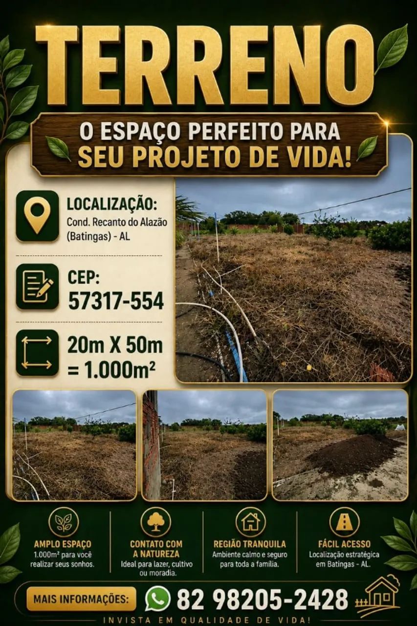 Lote de 1.000M2 em condomínio fechado